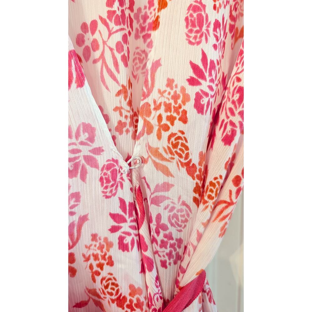 Oscar de la Renta Pink Label Floral Nightgown Robe Set Medium Vintage Lingerie - Picture 8 of 9